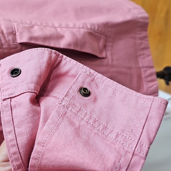 The North Face Shipler Women's Pink Canvas Twill Utility Jacket Hooded Pullover - Picture 3 of 12